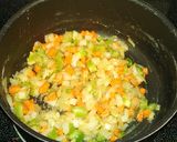 A picture of step 5 of Cheesy Ham and Potato soup.