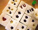 A picture of step 2 of Cut-out Party Sandwiches.