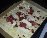 A picture of step 6 of Chorizo and Onion Tart.
