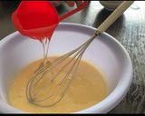 A picture of step 2 of Eggless Chocolate cake.