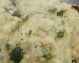 A picture of step 4 of Vegetable Upma with Sambhar.