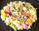 A picture of step 3 of Korean Veggie Pancake - (Yachaejeon) - Cook in 5 Minutes.
