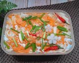 Hình bước làm 1 của món Cải thảo ngâm chua ngọt trộn con ruốc