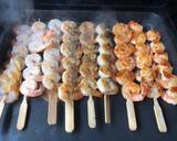 Shrimp skewers on BBQ recipe step 3 photo