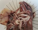 A picture of step 1 of Fried Calamari.