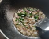 A picture of step 3 of Nagpur style Batata poha with kadhi.