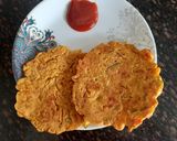 A picture of step 5 of Onion and capsicum Chilla.