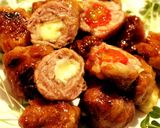 A picture of step 8 of Tomato Cheese Meatballs using Thinly Sliced Pork Offcuts.