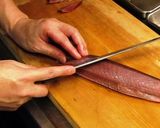 A picture of step 1 of Bonito Nigiri Sushi.