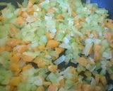 A picture of step 6 of Three Way Minced Beef with mirepoix..