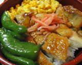 A picture of step 6 of Tri-Colored Bento with Teriyaki Chicken.