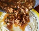Foto langkah ke 4 dari resep "Steam Tahu Telur Siram Daging Cincang".
