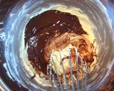 A picture of step 5 of Cherry and Chocolate No-Bake Cheesecake.