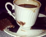 A picture of step 10 of Turkish Coffee (Türk Kahvesi) and details as well as with fragrance.