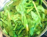 A picture of step 1 of Green Hors D'oeuvres Parboiled Spinach with Sesame Seeds.