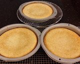A picture of step 6 of Vanilla Layer Cake with Lemon Cream Filling and Lemon Whipped Cream Frosting.