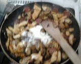 A picture of step 9 of My Garlic Chicken, Chorizo and Mushroom in a Brandy Cream Sauce.