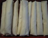A picture of step 6 of Easy Spring Rolls with Cheese and Wieners.