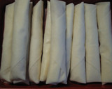 A picture of step 6 of Easy Spring Rolls with Cheese and Wieners.