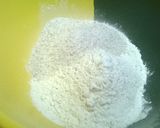 A picture of step 1 of Cheese and pear yoghurt bread. (Use gms measurements ).
