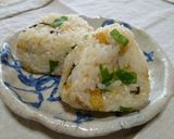 A picture of step 2 of Tempura Crumbs and Salted Konbu Rice Balls.