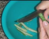 A picture of step 1 of Kurkuri bhindi in microwave.