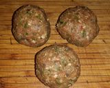 A picture of step 5 of Double Cheese and Bacon Centered, Crumbed Meatballs.