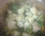 A picture of step 2 of Chicken and Mushroom on a bed of Sweet Veg.