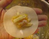 A picture of step 3 of Crispy Fish Sausage and Corn Gyoza.
