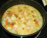 A picture of step 7 of Cheesy Ham and Potato soup.