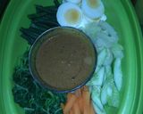 Foto langkah ke 3 dari resep Pecel Sayur Bumbu Sinti + Tempe Mendoan.
