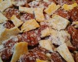 A picture of step 12 of Meatball Cornbread Baked Casserole/ Cornbread Pizza.