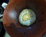A picture of step 1 of Brinjal Spinach Sabzi.