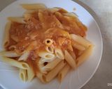 Foto del paso 5 de la receta: Pasta con salsa de tomate y trozos de tocineta 🤤