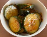A picture of step 2 of Korean style cucumber salad.