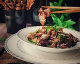 A picture of step 10 of Mangolian Beef.