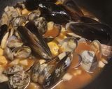A picture of step 4 of Zuppa mare e monti sea and mountain soup.