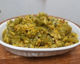 A picture of step 6 of Snake gourd poriyal fry.