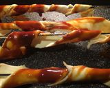 A picture of step 1 of Marmite pastry snakes 🐍 🌱.