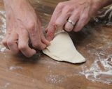 Töltött lángos (Panzerotti) recept fázis 12 fotója