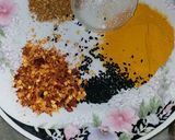 A picture of step 2 of Allu baingan fry.
