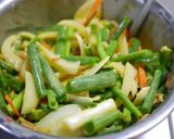 A picture of step 3 of From Tsuruhashi, Osaka - Mum's Joen with Green Onion or Chinese Chives.