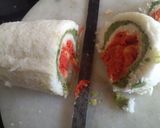 A picture of step 12 of Pinwheel Sandwich.