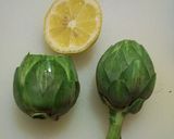 A picture of step 1 of Garlic Sautéed Baby Artichokes.