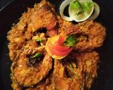 A picture of step 3 of Katla fish masala curry.