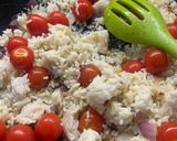 A picture of step 2 of Emilys Cheats Tomato Risotto.