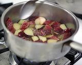 A picture of step 2 of Rhubarb and Strawberry Trifle.