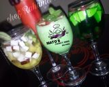 A picture of step 5 of 4 different amazing drinks.