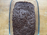 Budín rápido de avena y cacao (en microondas)