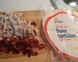 A picture of step 2 of Rotisserie quesadilla.
